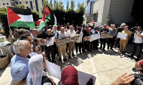 Ramallah'ta Gazze'deki Açlık İçin Protesto