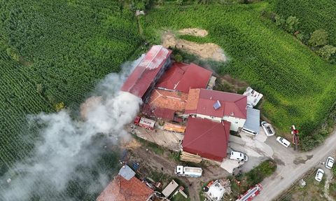 Samsun Alaçam’da Samanlık Yangını Kontrol Altına Alındı