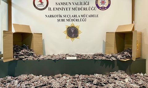 Samsun'da 47 Bin Sentetik Ecza Hapı Ele Geçirildi