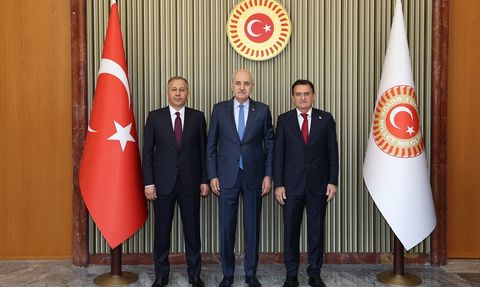 TBMM Başkanı Kurtulmuş, KKTC ve İçişleri Bakanları ile Bir Araya Geldi