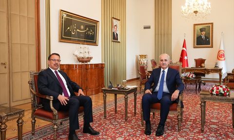 TBMM Başkanı Kurtulmuş, Sayıştay Başkanı Yener'i Kabul Etti