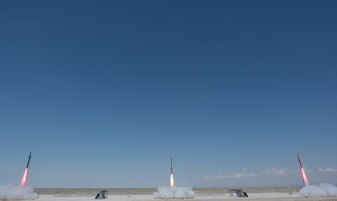 TEKNOFEST 2023'te Üç Roket Aynı Anda Ateşlendi