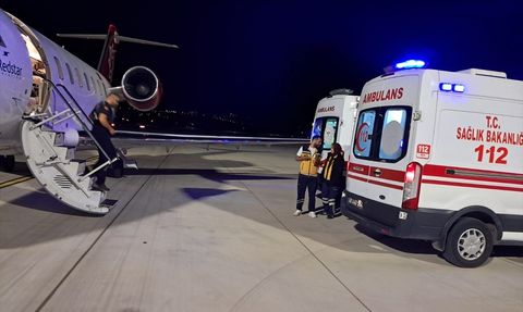 Tokat'ta Ambulans Uçakla 4,5 Aylık Bebek Ankara'ya Sevk Edildi