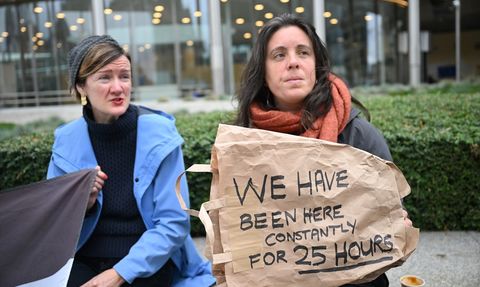 AB Komisyonu Önünde İsrail Protestoları