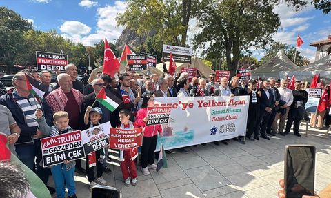 Afyonkarahisar'da Gazze'ye Destek Gösterisi
