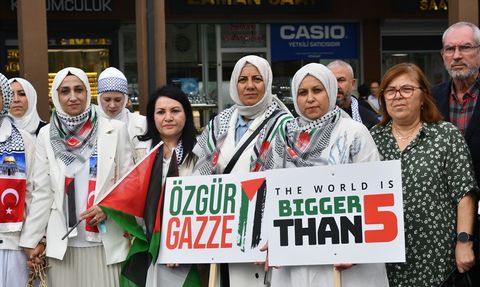 Bursa ve Çevresinde Gazze İçin Sessiz Çığlık Etkinliği