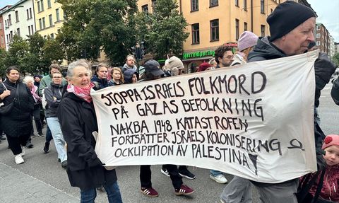 İsveç'te Küresel Sumud Filosu Protestosu