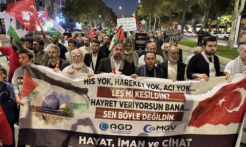 Kahramanmaraş'ta Gazze İçin Protesto Yürüyüşü