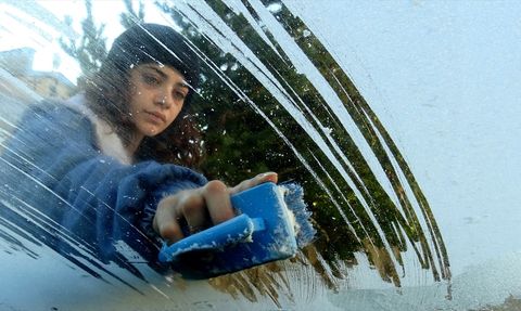 Kars'ta Kar Yağışıyla Beyaza Bürünmüş Manzaralar