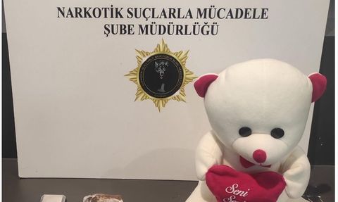 Samsun'da Oyuncak Ayıda Uyuşturucu Yakalandı