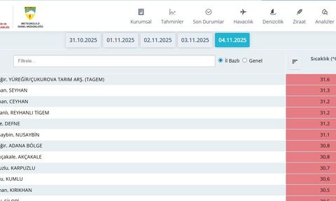 Adana bir haftada 5 kez Türkiye'nin en sıcak ili oldu