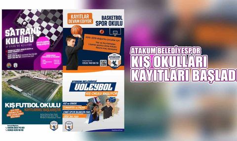 Atakum Belediyespor kış sezonu spor okulları için kayıtları açtı