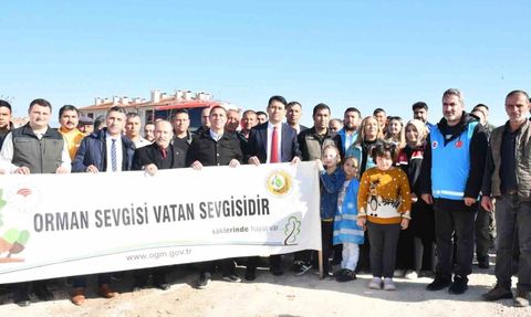 Beylikova'da Şehit Eyüp Dereli Anısına 5 Bin Fidan Dikimi