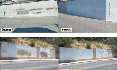 Bodrum'da estetik için 6 ayda 29 duvar yazısı temizlendi