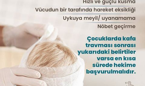 Çocuklarda kafa travmasına karşı önlemler