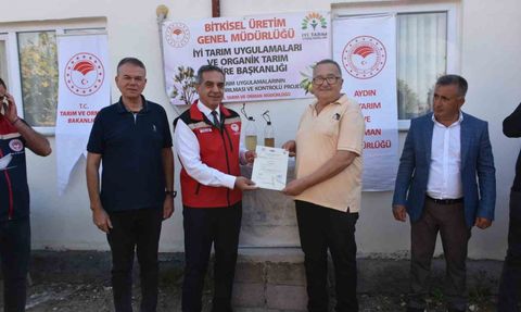Didim'de İyi Tarım Sertifikaları Sahiplerini Buldu