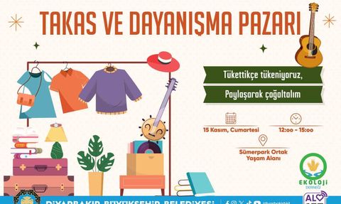 Diyarbakır'da 'Takas Pazarı' etkinliği Sümerpark'ta