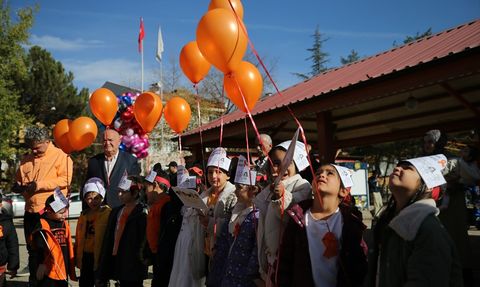 Eflani'de Lösemi İçin Balon Bıraktılar