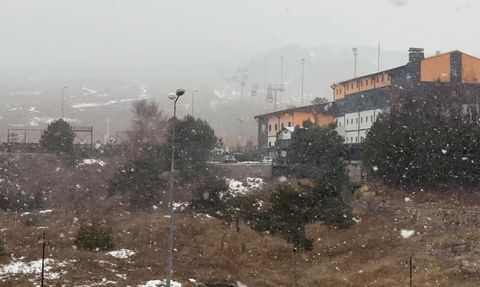 Erciyes’te kar yağışı yeniden başladı
