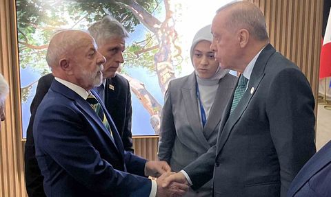 Erdoğan, Johannesburg'da Brezilya Devlet Başkanı Lula ile görüştü