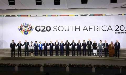 Erdoğan, Johannesburg'da G20 aile fotoğrafına katıldı