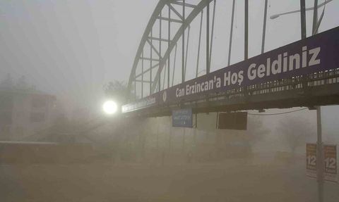 Erzincan'da sabah sis ve kırağı etkili oldu