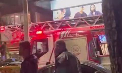 Gölcük'te ağaca çıkan çocuk itfaiye tarafından kurtarıldı