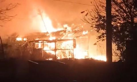 Hayrabolu'da kullanılmayan iş yerinde yangın söndürüldü