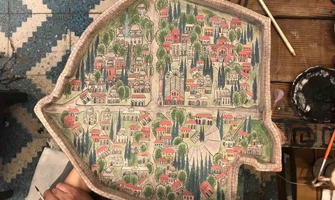 İznikli Çini Ustası Mesude Künen'den Papa 14’üncü Leo'ya Özel Minyatür