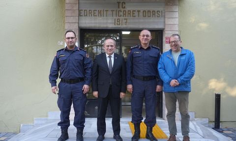 Jandarma Komutanı Murat Özer’den Edremit Ticaret Odası ziyareti