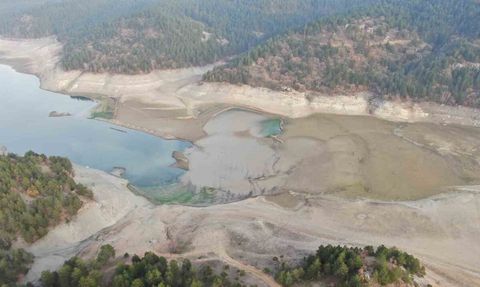 Karaçomak Barajı'nda Su Seviyesi Yüzde 10'a Düştü