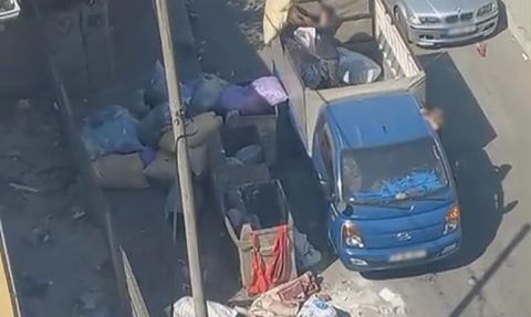 Mersin Akdeniz'de tekstil atığı dökenler vatandaşın kamerasında