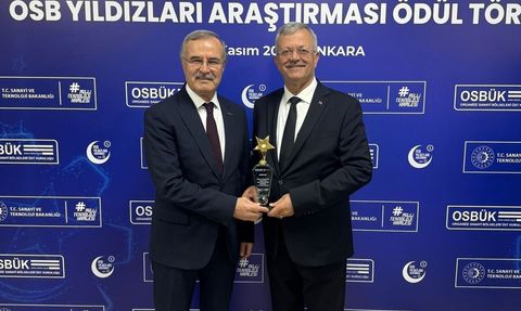Mersin OSB'ye 'En Çok Katkı Veren OSB' ödülü
