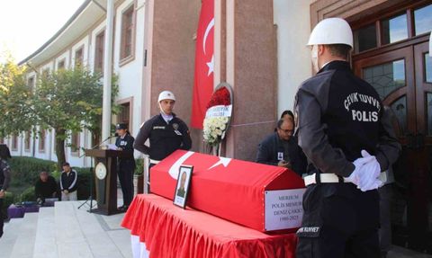 Muğla'da Polis Memuru Deniz Çakıcı Son Yolculuğuna Uğurlandı