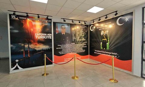 Nazilli'de Şehit Teğmen Muhammet Can Sevim Ortaokulunda "Şehide Saygı Alanı" açıldı