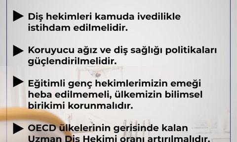 Sağlık-Sen: Kamuda diş hekimliği atamaları ve uzmanlaşma teşvik edilmeli