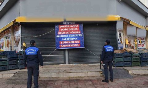Şahinbey Zabıtası: Tarihi geçmiş ürün satan market 3 günlüğüne kapatıldı