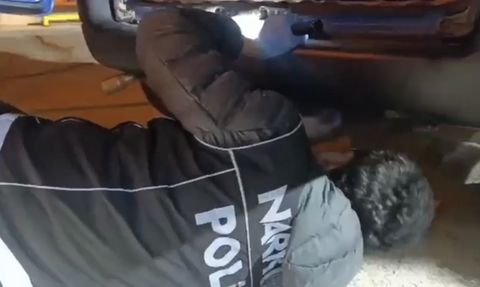 Samsun'da stepne lastiğinde 486 gram metamfetamin ele geçirildi