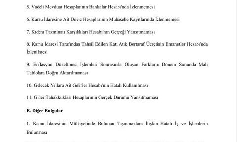 Sayıştay 2024 Amasya Belediyesi Raporu: Mevzuata Aykırılıklar ve Öneriler