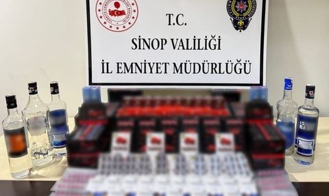 Sinop'ta kaçak içki ve cinsel içerikli ürün operasyonu: 1 gözaltı