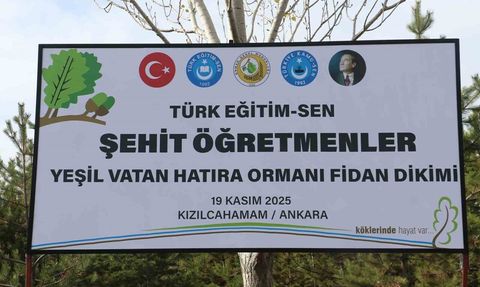 Türk Eğitim-Sen Kızılcahamam’da 192 Fidan Dikip ‘Yeşil Vatan’ Mesajı Verdi