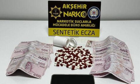 Akşehir’de uyuşturucu operasyonu: 134 hap ele geçirildi, 1 tutuklama