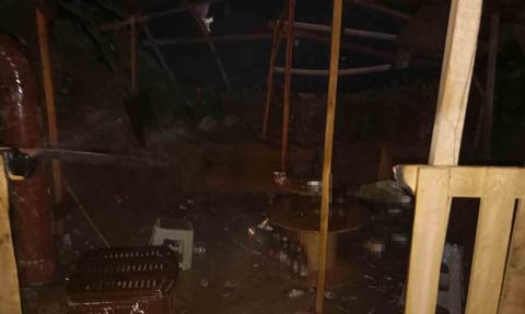 Akyazı'da alkol tüketilen baraka alev aldı