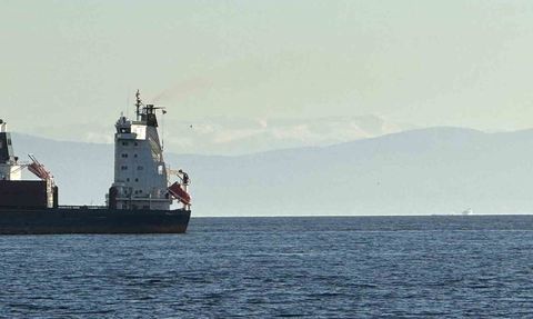 Avcılar’dan görünen Uludağ’ın karlı zirvesi