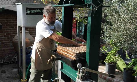 Ayvalık’ta taşbaskıda kekikli zeytinyağı üretimi