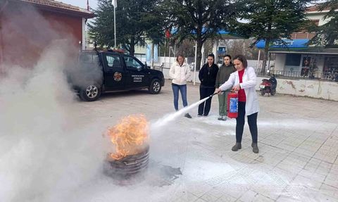 Babaeski’de Aile Sağlık Merkezlerinde Yangın Eğitimi Düzenlendi