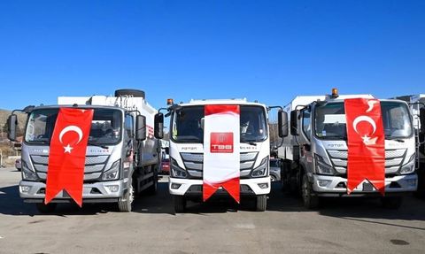 Beyağaç Belediyesi'ne TBB'den damperli kamyonet