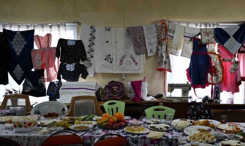 Bozlağan’daki eski ilkokul dikiş nakış kursuna dönüştü