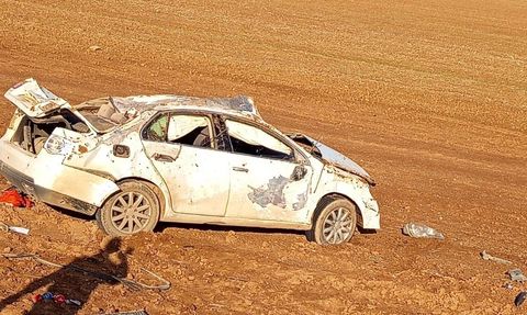 Ceylanpınar'da kontrolden çıkan otomobil tarlaya devrildi: 1 yaralı