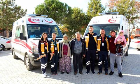 Denizli’de iki kez kalbi duran yaşlı adam, Güney 112 ekibini sık sık ziyaret ediyor